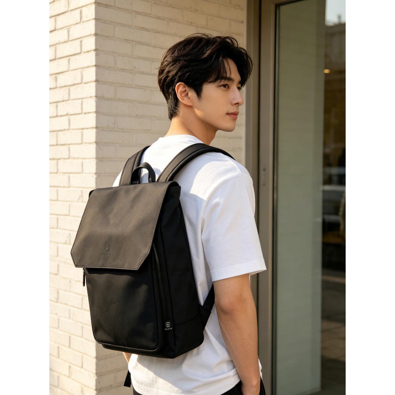 High Quality Flap PU Leather L - đánh giá và giá Leather Work Rucksack Mens