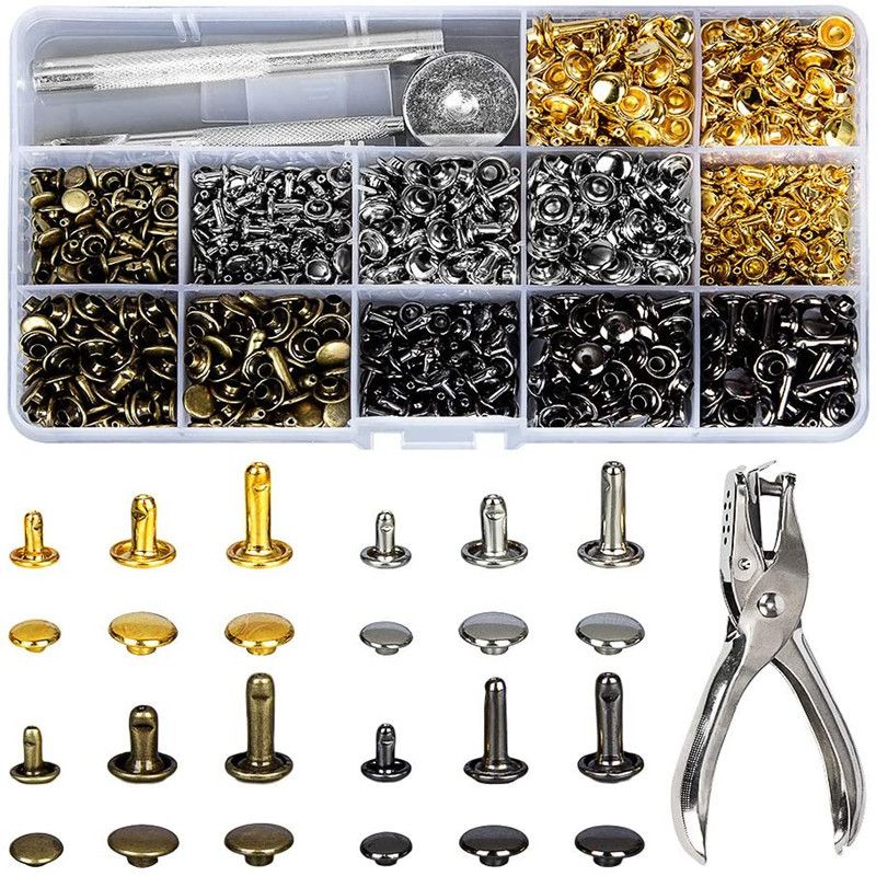 Metal Double Cap Rivets Stud R - đánh giá và giá Rivet Setter Tool