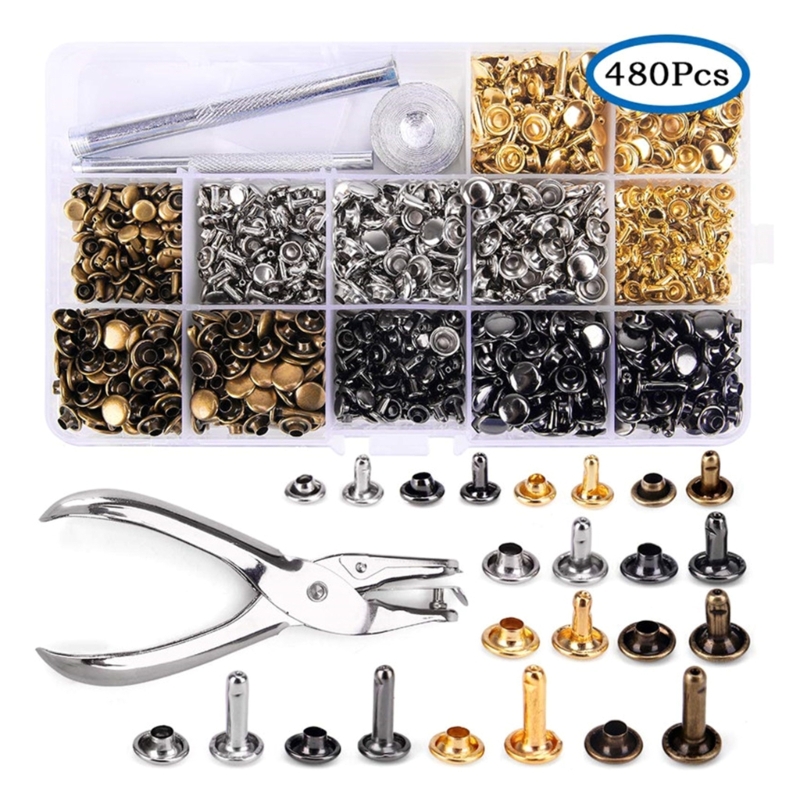 180 Bộ Da Đinh Tán Đôi Mũ Đinh - đánh giá và giá Rivet Setter Tool